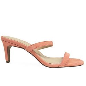🎁nwt enTHREAD Veronica Coral Suede Heeled Sandals 8🎁